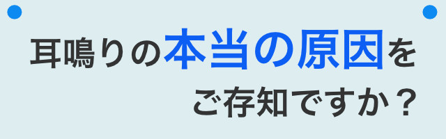 耳鳴りの本当の原因をご存知ですか？